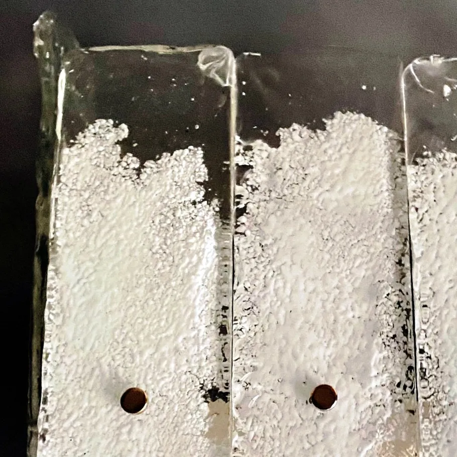 Hot Pamono Italian Frosted Glass Snow Sconce, 1970s