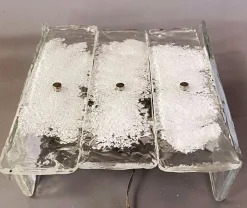 Hot Pamono Italian Frosted Glass Snow Sconce, 1970s