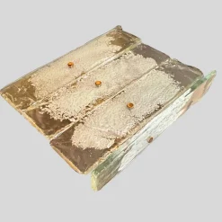 Hot Pamono Italian Frosted Glass Snow Sconce, 1970s