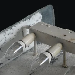 Hot Pamono Italian Frosted Glass Snow Sconce, 1970s