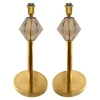Online Pamono Italian Fumè Murano Glass Table Lamps with Unlaquered Brass by Simoeng, Set of 2