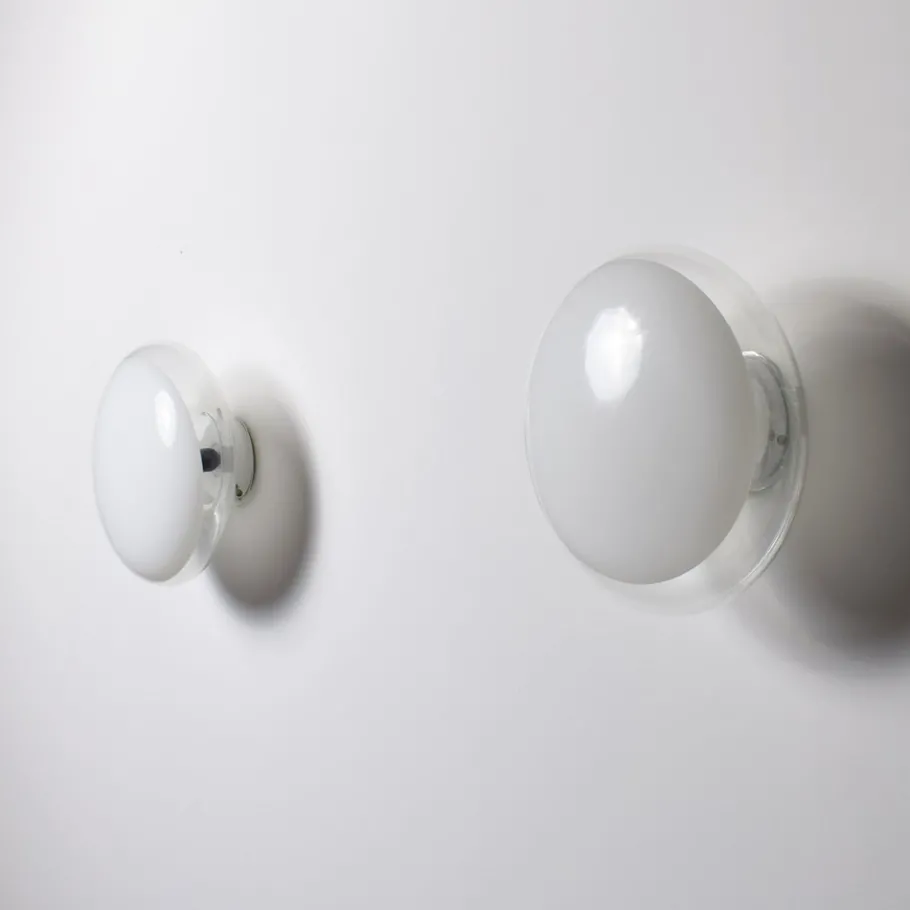Best Pamono Italian Gill Sconces by Roberto Pamio and Renato Toso for Leucos, 1970s, Set of 2