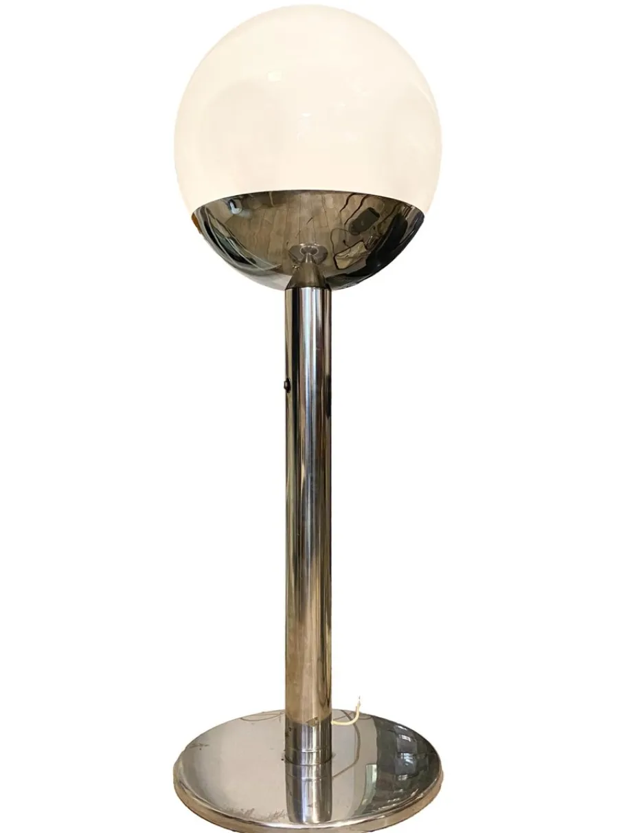 Discount Pamono Italian Glass and Chrome P428 Floor Lamp by Pia Guidetti Crippa for Luci, 1970