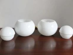 New Pamono Italian Glass Table Lamps by Sergio Asti for Candle, 1960s, Set of 2