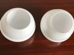 New Pamono Italian Glass Table Lamps by Sergio Asti for Candle, 1960s, Set of 2