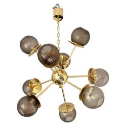 Sale Pamono Italian Gold Chandelier in Murano Glass by Simoeng