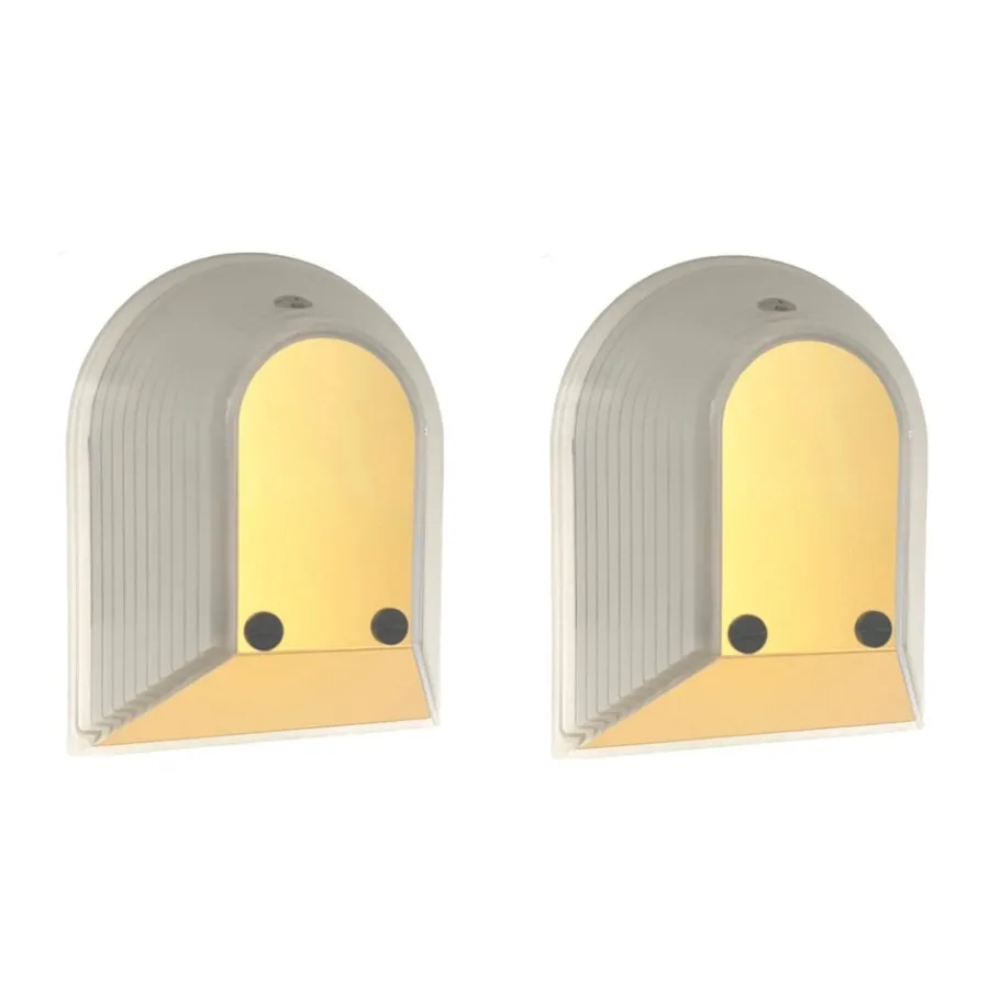 Best Pamono Italian Gold Tesi Wall Sconces by Roberto Fiorato for Prisma, 1980s, Set of 2