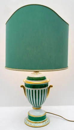 Hot Pamono Italian Gold-Plated Table Lamp from Le Porcellane, 1990s