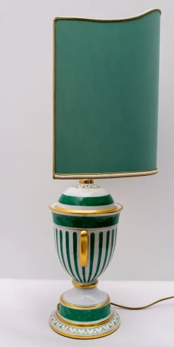 Hot Pamono Italian Gold-Plated Table Lamp from Le Porcellane, 1990s