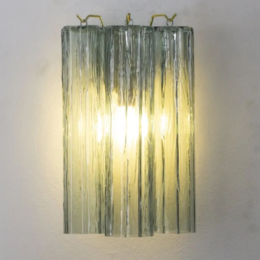 Online Pamono Italian Green Murano Glass Wall Light, 1990s