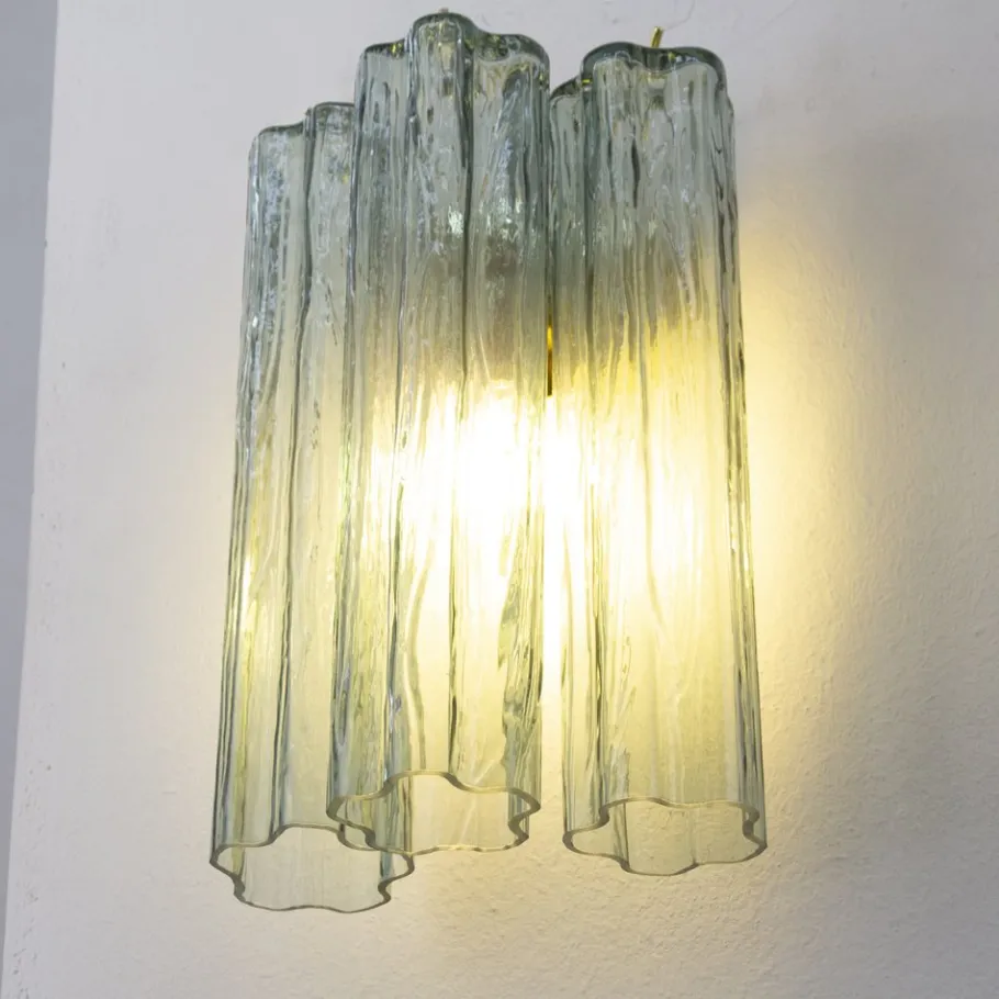 Online Pamono Italian Green Murano Glass Wall Light, 1990s