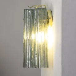 Online Pamono Italian Green Murano Glass Wall Light, 1990s