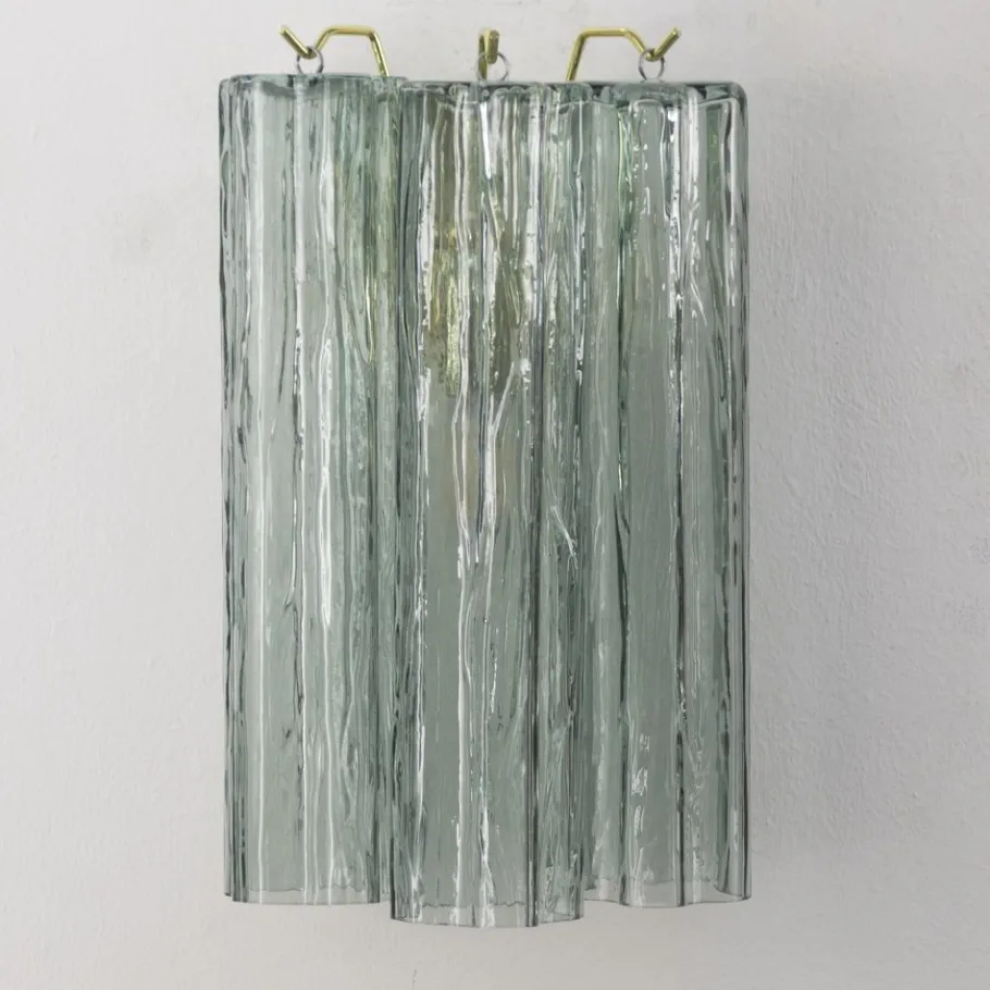 Online Pamono Italian Green Murano Glass Wall Light, 1990s