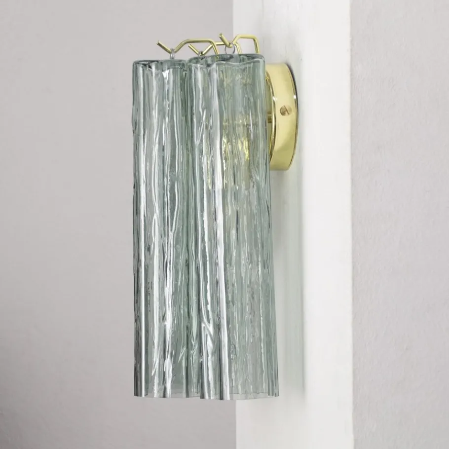 Online Pamono Italian Green Murano Glass Wall Light, 1990s
