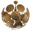 Online Pamono Italian Hammered Brass Sputnik Semi-Sphere Chandelier by Simoeng