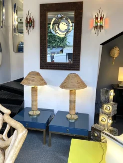 Discount Pamono Italian Hammered Glass and Gilt Wrought Iron Sconces from Longobard, 1970s, Set of 2