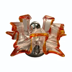 Sale Pamono Italian Handcrafted Murano Glass Wall Light or Flush Mount from Effetre Murano, 1960s