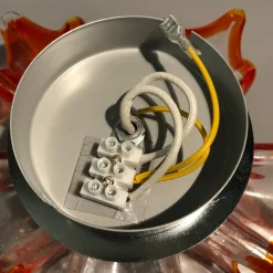 Sale Pamono Italian Handcrafted Murano Glass Wall Light or Flush Mount from Effetre Murano, 1960s