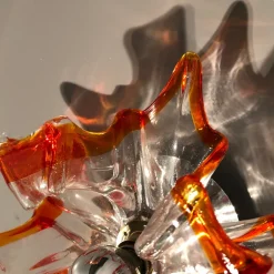 Sale Pamono Italian Handcrafted Murano Glass Wall Light or Flush Mount from Effetre Murano, 1960s