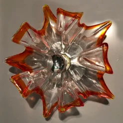 Sale Pamono Italian Handcrafted Murano Glass Wall Light or Flush Mount from Effetre Murano, 1960s