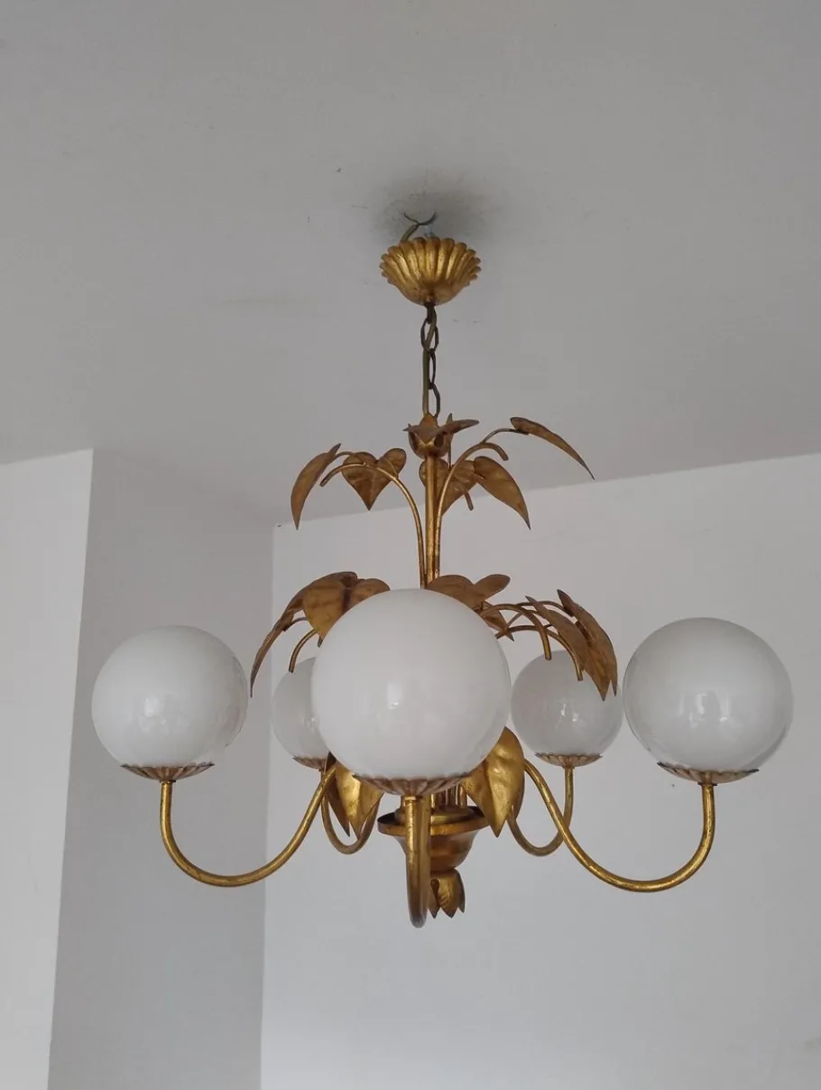 Online Pamono Italian Hollywood Regency Chandelier by Hans Högl, 1960s