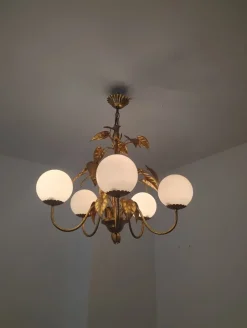 Online Pamono Italian Hollywood Regency Chandelier by Hans Högl, 1960s