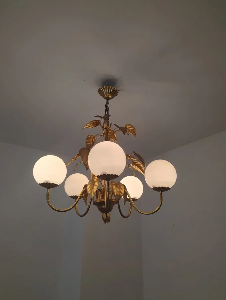 Online Pamono Italian Hollywood Regency Chandelier by Hans Högl, 1960s