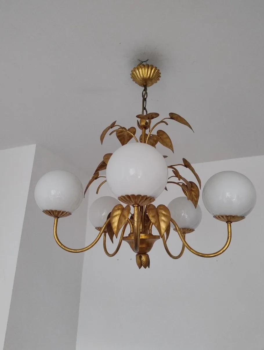 Online Pamono Italian Hollywood Regency Chandelier by Hans Högl, 1960s