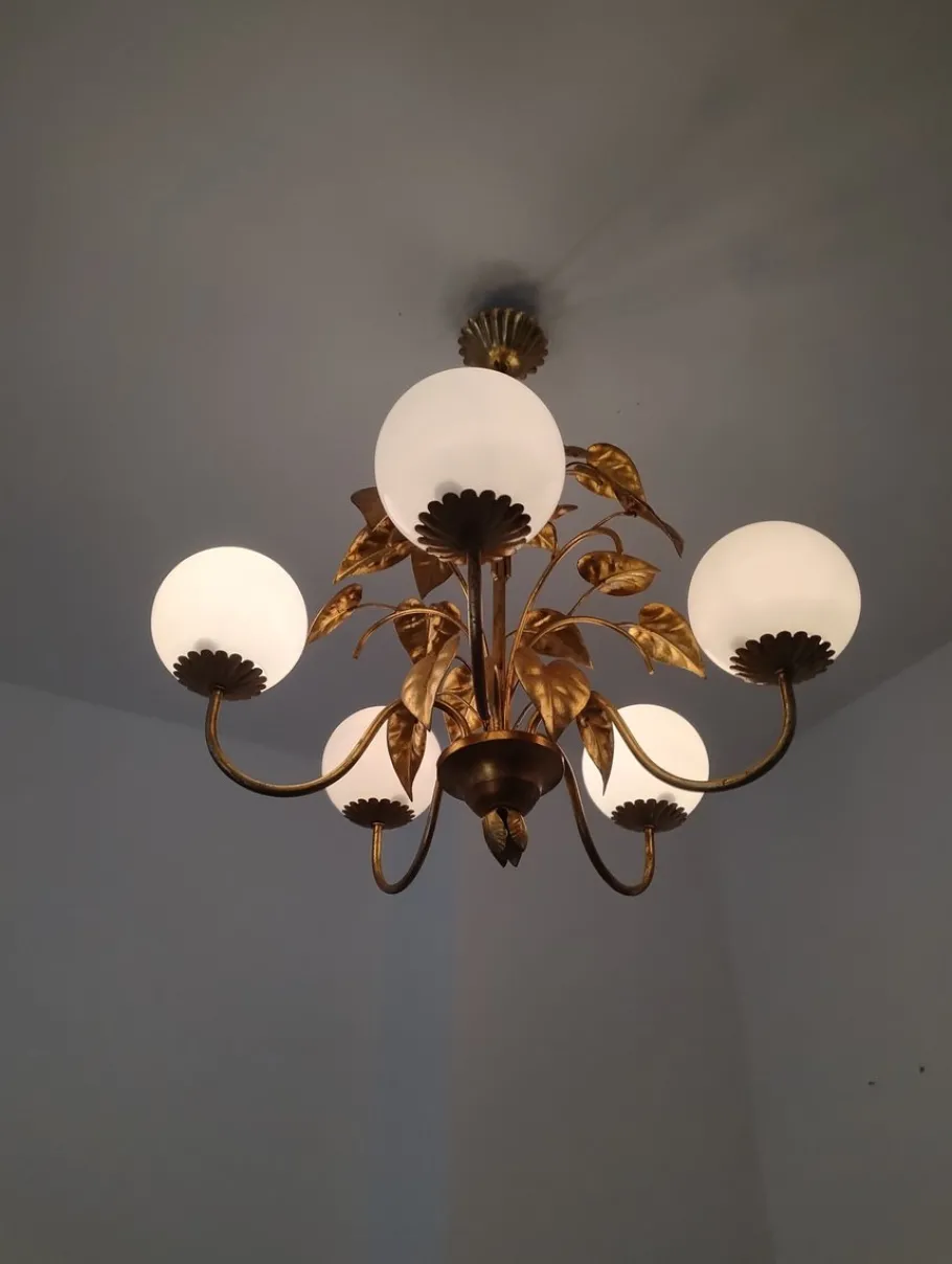 Online Pamono Italian Hollywood Regency Chandelier by Hans Högl, 1960s