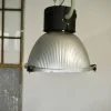New Pamono Italian Industrial Aluminum and Glass Ceiling Lamp from Disano, 1980s