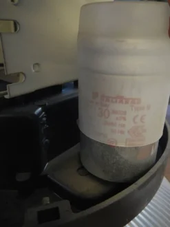 New Pamono Italian Industrial Aluminum and Glass Ceiling Lamp from Disano, 1980s