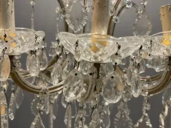 Hot Pamono Italian Large Crystal Murano Glass Chandelier, 1950s
