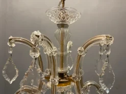 Hot Pamono Italian Large Crystal Murano Glass Chandelier, 1950s