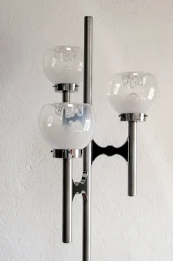 Discount Pamono Italian 3-Light Floor Lamp by Gaetano Sciolari for Mazzega, 1970s