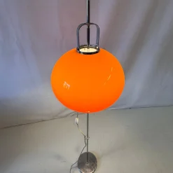 Pamono Italian Lucerna Floor Lamp in Orange by Harvey Guzzini for Guzzini, 1960s