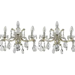 Discount Pamono Italian Marie Therese Crystal Wall Lights, 1950s, Set of 2