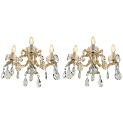 Discount Pamono Italian Marie Therese Crystal Wall Lights, 1950s, Set of 2
