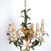 Online Pamono Italian Metal Flower Chandelier, 1960s