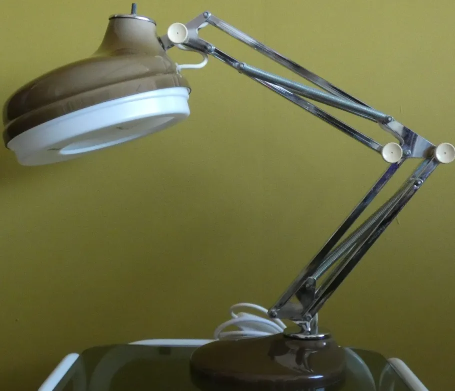 Pamono Italian Metal Table Lamp, 1960s