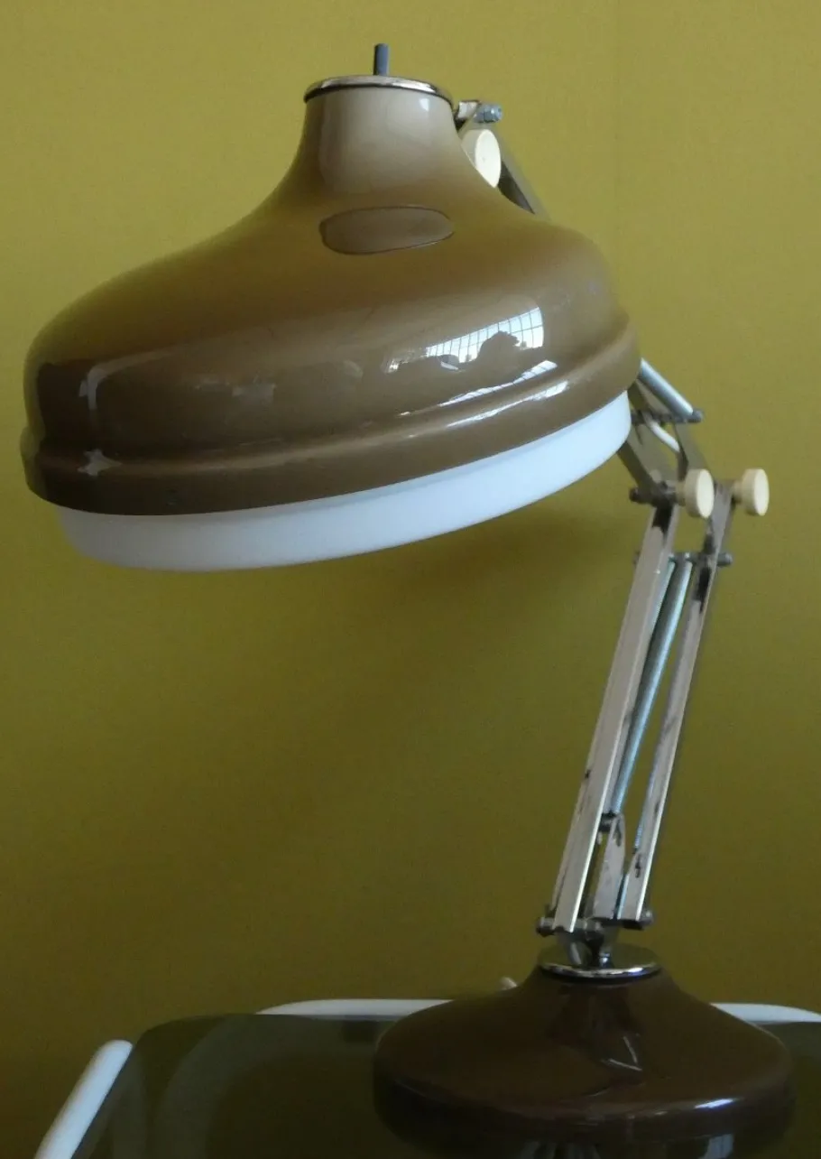 Pamono Italian Metal Table Lamp, 1960s
