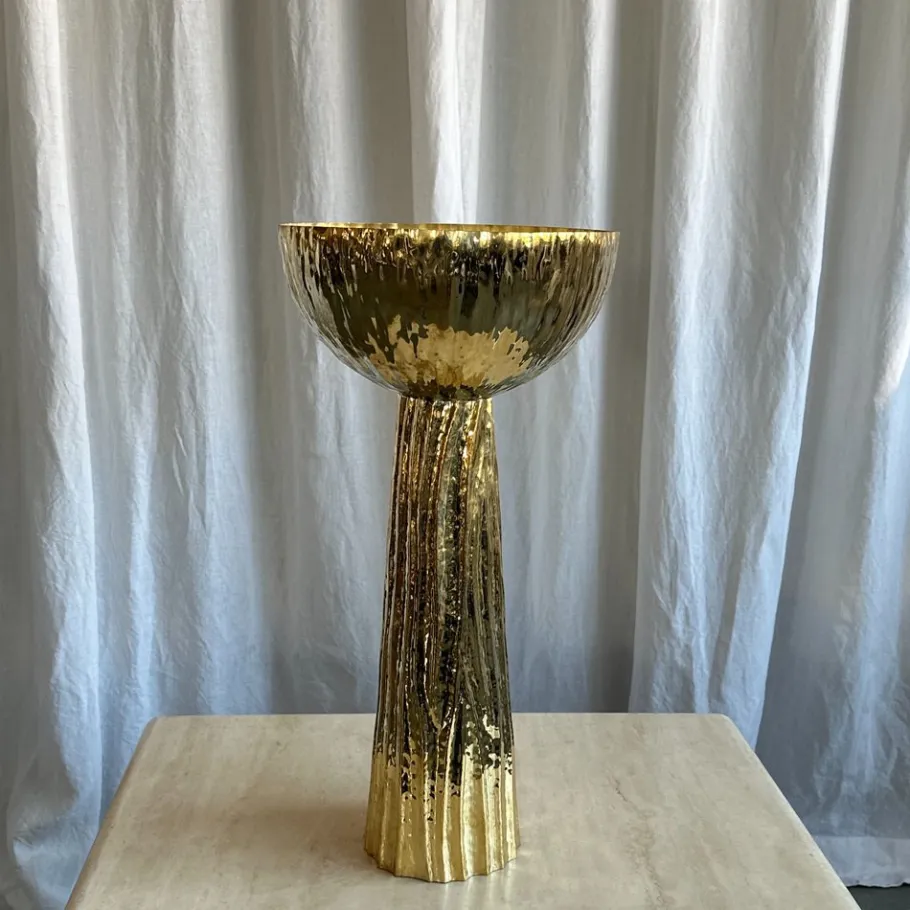 Pamono Italian Modern Brass and Opaline Glase Cactus Floor Lamp, 2000s