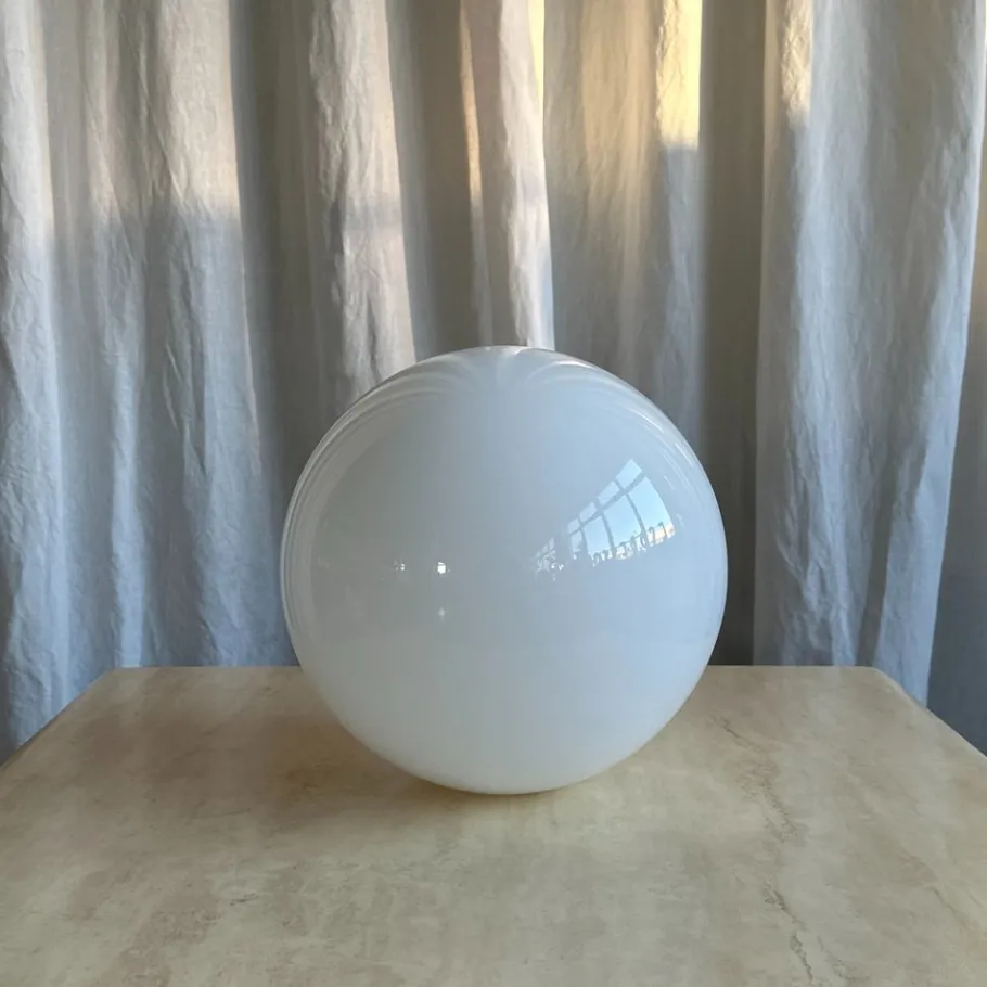 Pamono Italian Modern Brass and Opaline Glase Cactus Floor Lamp, 2000s