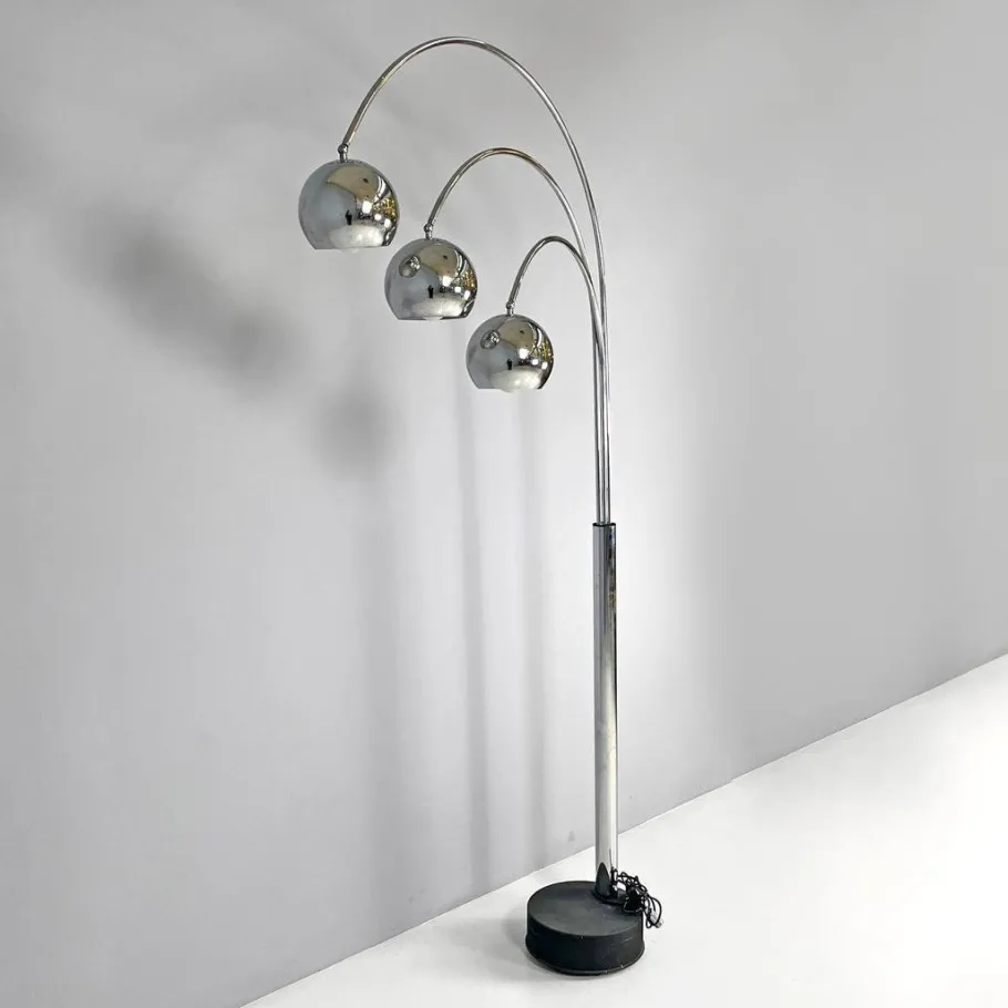 Clearance Pamono Italian Modern Chromed Metal Floor Lamp attributed to Goffredo Reggiani for Reggiani, 1970s