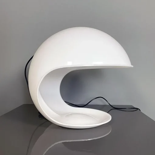 Best Pamono Italian Modern Foglia Shell Lamp in White Plastic by Elio Martinelli, 1970s