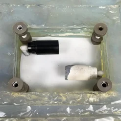 New Pamono Italian Modern Glass and Metal Wall Lamps attributed to Carlo Nason, 1970s, Set of 2