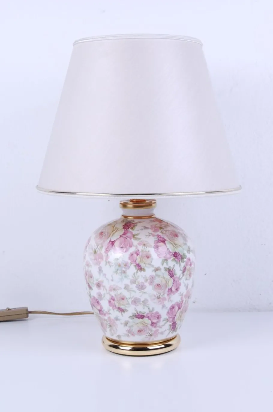 Discount Pamono Italian Modern Ivory & Pink Porcelain Florence Table Lamp