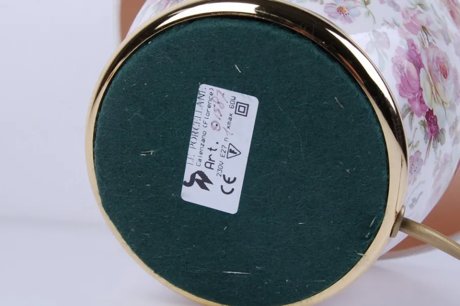 Discount Pamono Italian Modern Ivory & Pink Porcelain Florence Table Lamp