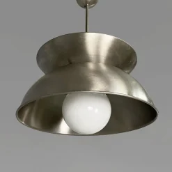 Discount Pamono Italian Modern Metal and Opaline Glass Pendant by Vico Magistretti for Artemide, 1970s