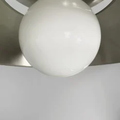 Discount Pamono Italian Modern Metal and Opaline Glass Pendant by Vico Magistretti for Artemide, 1970s