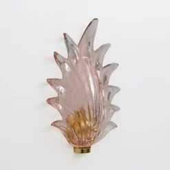 Discount Pamono Italian Modern Murano Glass Leaf Sconces in the style of Barovier & Toso, 2000, Set of 2